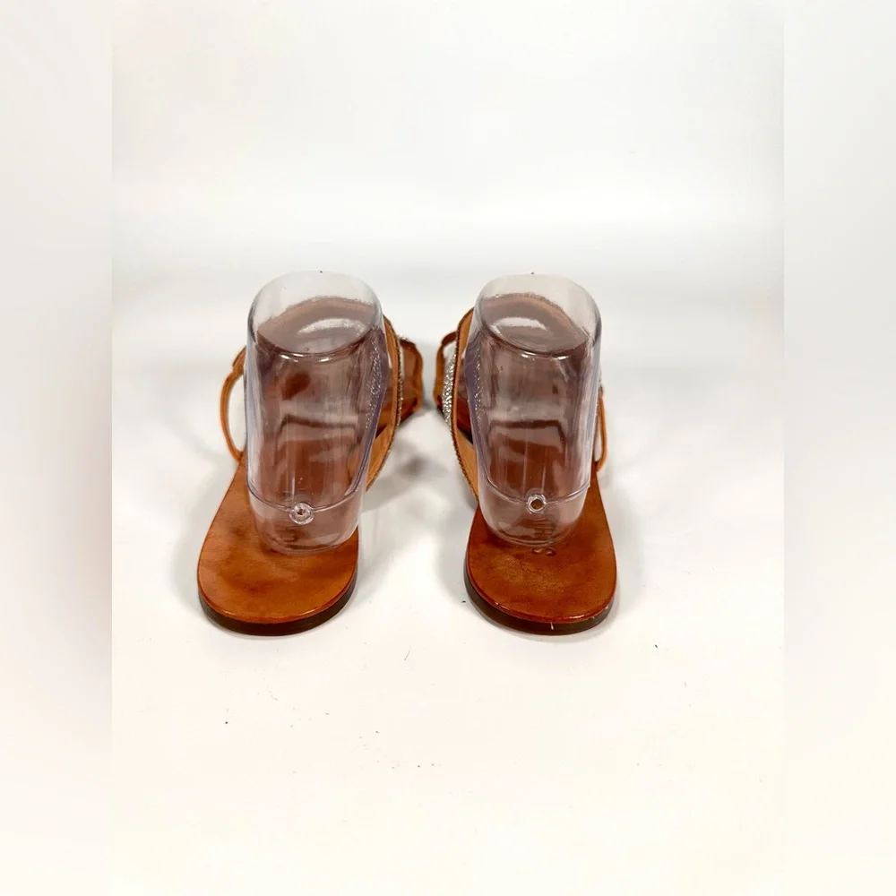 SCHUTZ Women’s Embellished Fabia Flat Leather sandals - Picture 4 of 7